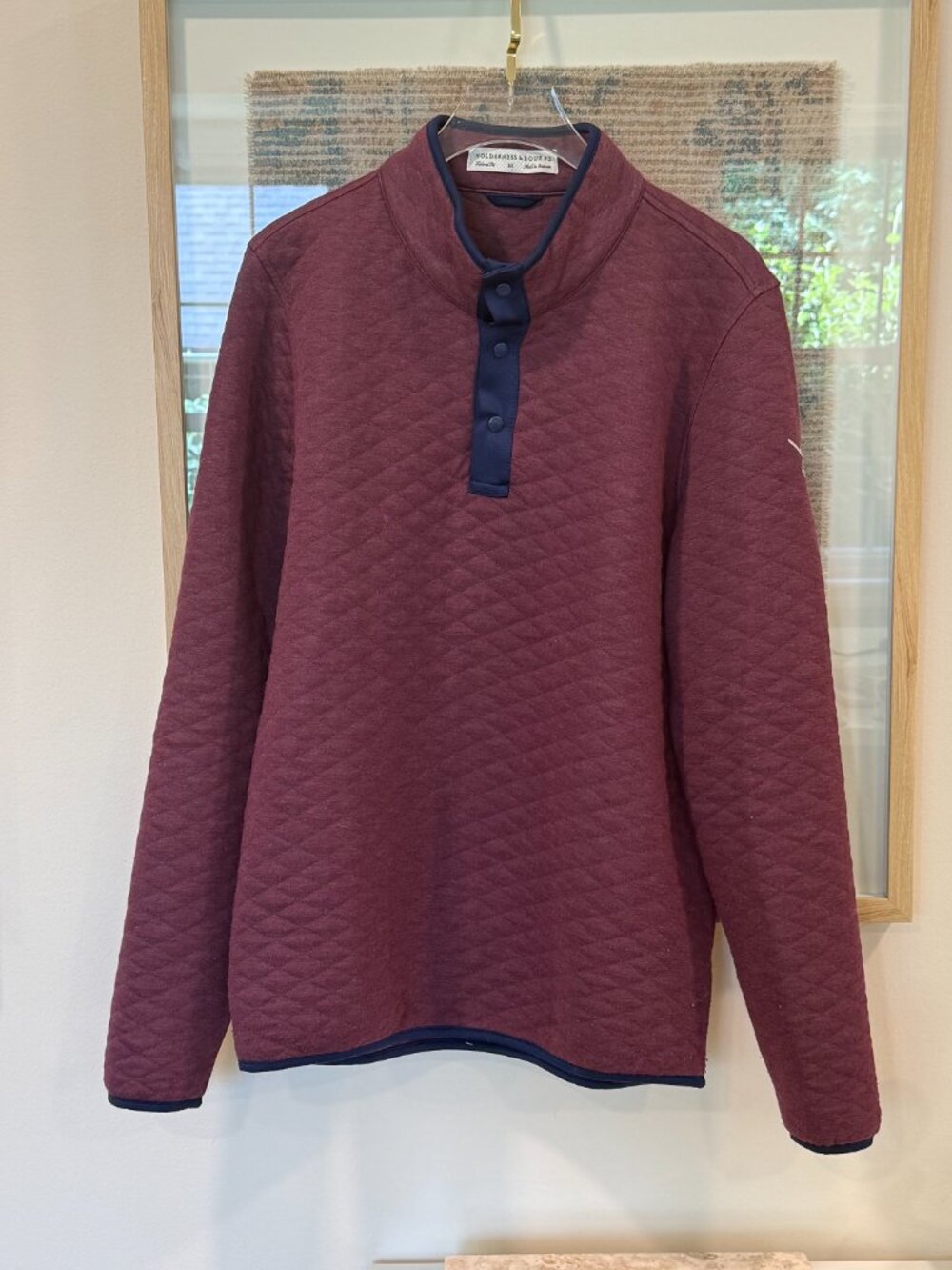 *Holderness & Bourne Quilted Performance Pullover The Sullivan Top Medium